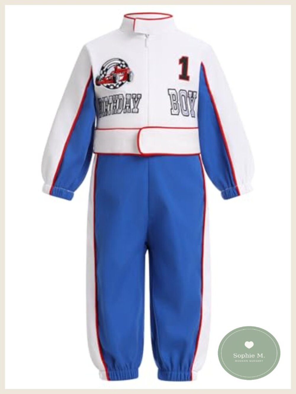 Baby 1st 2nd Birthday Outfit Race Car Jumpsuit Smash Cake Photo Shoot